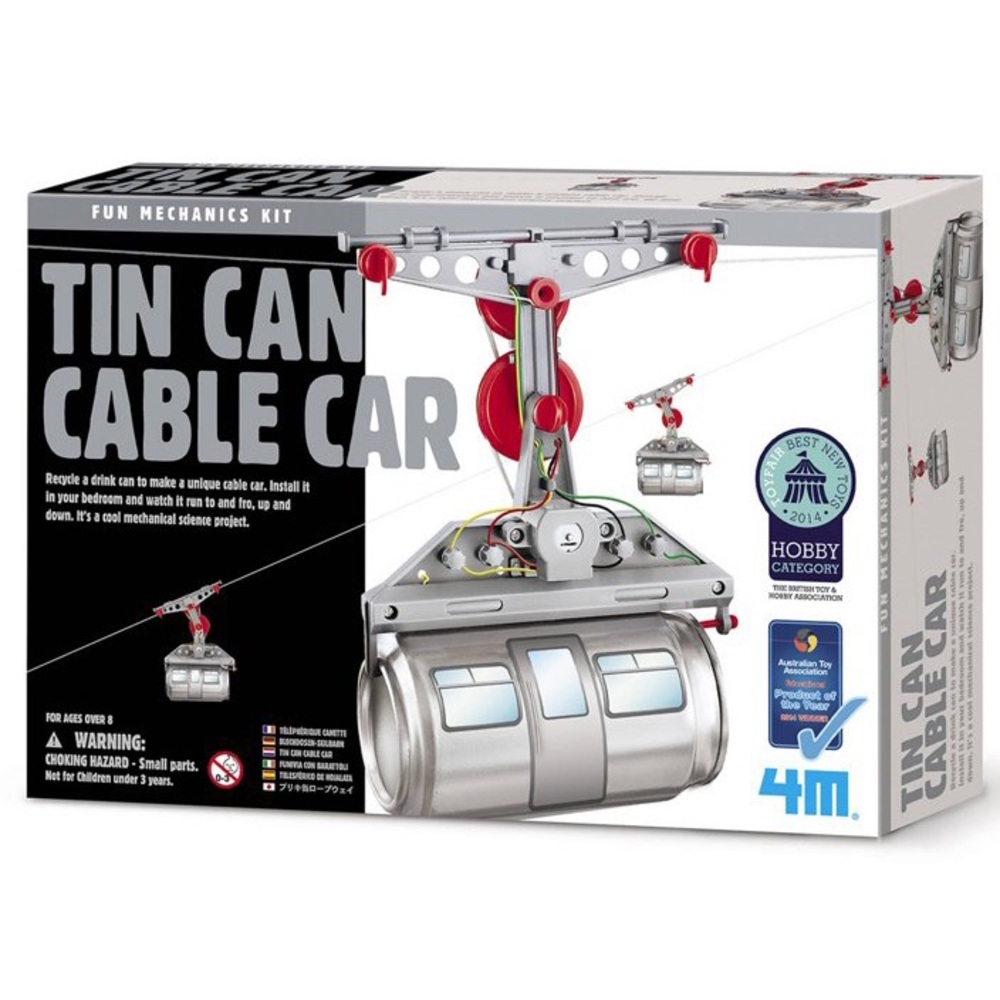 4M Tin Can Cable Car Fun Mechanics Kit